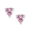 Banter Child'S 4Mm Heart-Shaped Pink Cubic Zirconia Stud Earrings In Sterling Silver Earrings