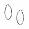 Banter 30Mm Polished Tube Hoop Earrings In 10K White Gold Earrings