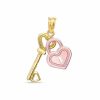 Banter Diamond-Cut Heart Key Charm In 10K Two-Tone Gold Charms