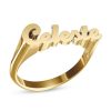 Banter Personalized Name Flared Script Name Ring In Sterling Silver With 14K Gold Plate Rings