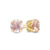 Banter 3Mm Light Purple Crystal Solitaire Stud Piercing Earrings In 14K Solid Gold Earrings