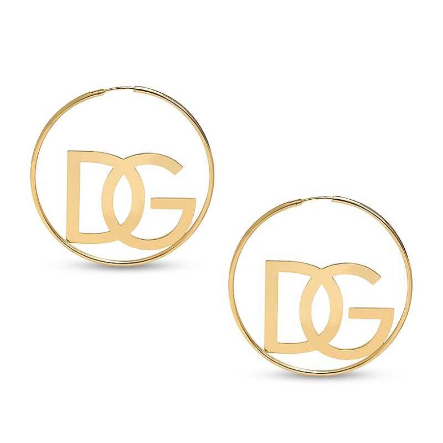 Banter Personalized Initial Hoop Earrings In Semi-Solid Sterling Silver With 14K Gold Plate Earrings