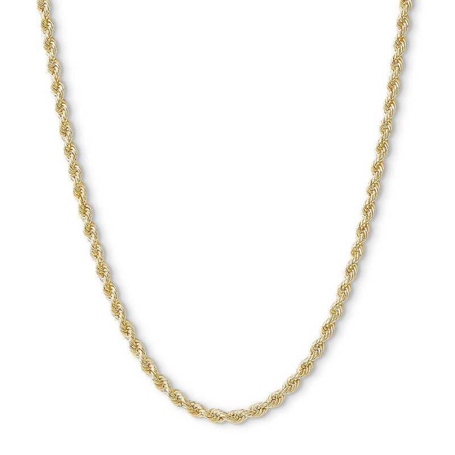 Banter 020 Gauge Rope Chain Necklace In 14K Hollow Gold - 22" Necklaces