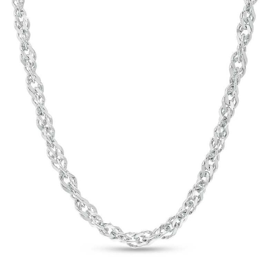 Banter Made In Italy 5.6Mm Singapore Chain Necklace In Solid Sterling Silver - 20" Necklaces